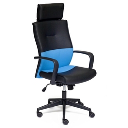 Кресло офисное «Модерн-1» (Modern-1blue) (Чёрно-синяя искусственная кожа)
