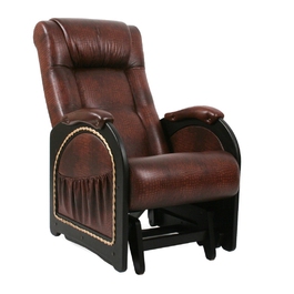 Кресло гляйдер Мод.48 (Antik крокодил/Венге) Темно-коричневый